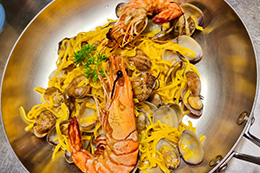 Linguine volgole veraci et gambas